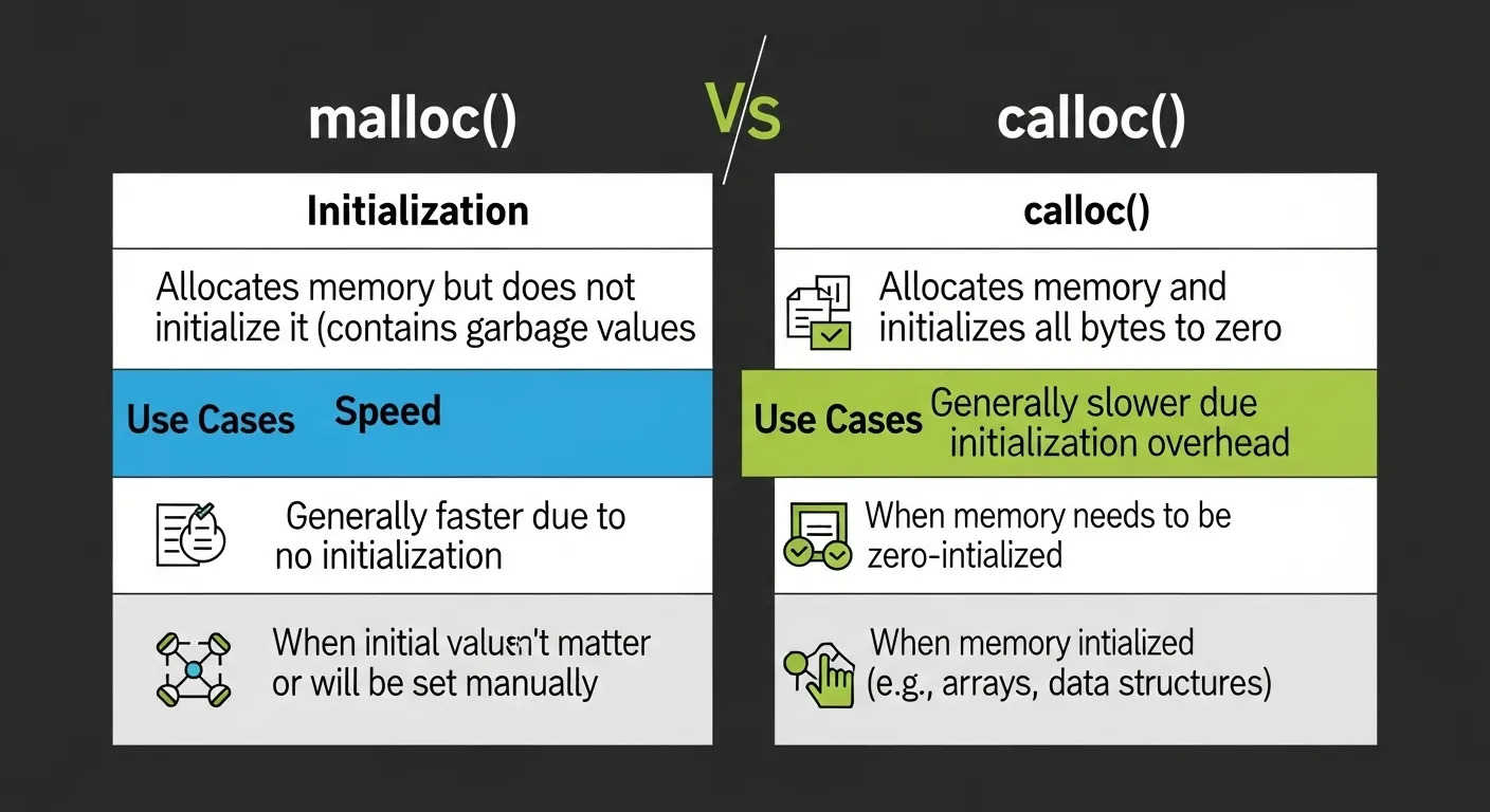 calloc() vs malloc()